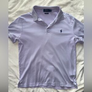 Ralph Lauren Light Lavender Polo with Navy Pony